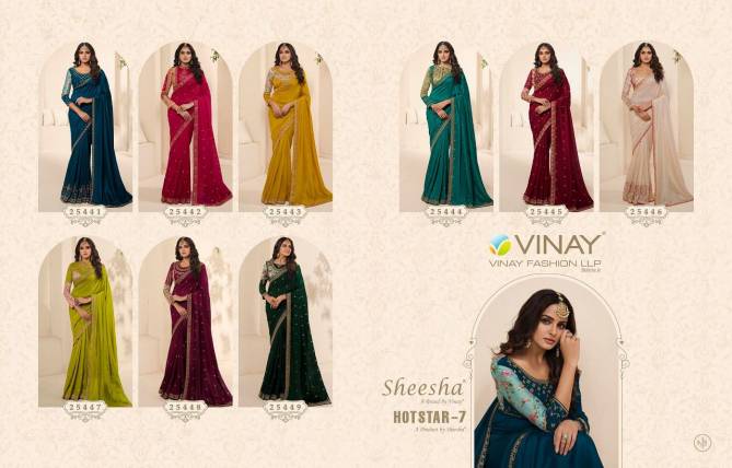 Vinay Sheesha Hotstar 7 Wholesale Wedding Wear Silk Saree 